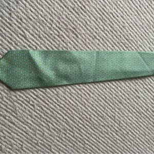 Salvatore Ferragamo Green Geometric Men's Tie
